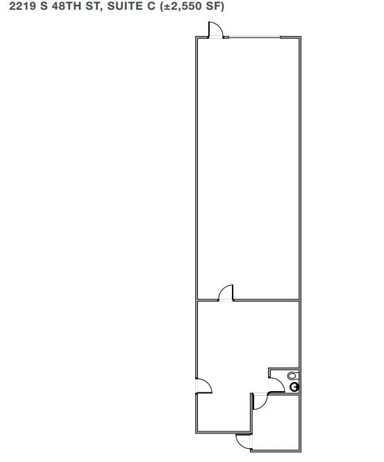2105 S 48th St, Tempe, AZ à louer Plan d’étage– Image 1 sur 1