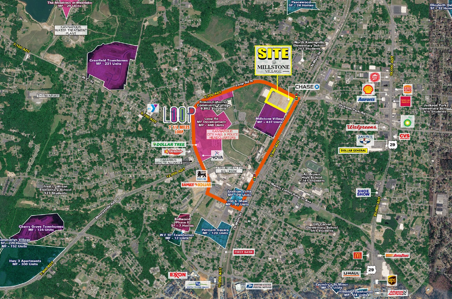 N Main St & Rd loop, Kannapolis, NC à louer Aérien– Image 1 sur 7