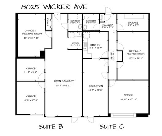 8025 Wicker Ave, Saint John, IN 46373 - Lot C - - Plan d’étage - Image 1 of 14