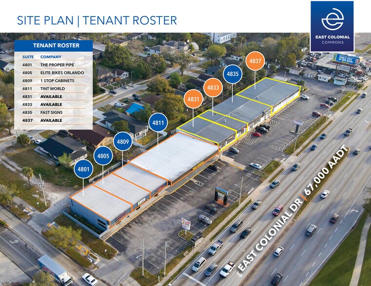4831-4835 E Colonial Dr, Orlando, FL à louer - Plan de site – Image 2 sur 6