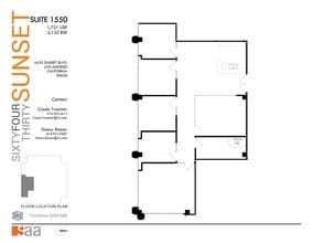 6430 W Sunset Blvd, Los Angeles, CA à louer Plan d’étage– Image 1 sur 1