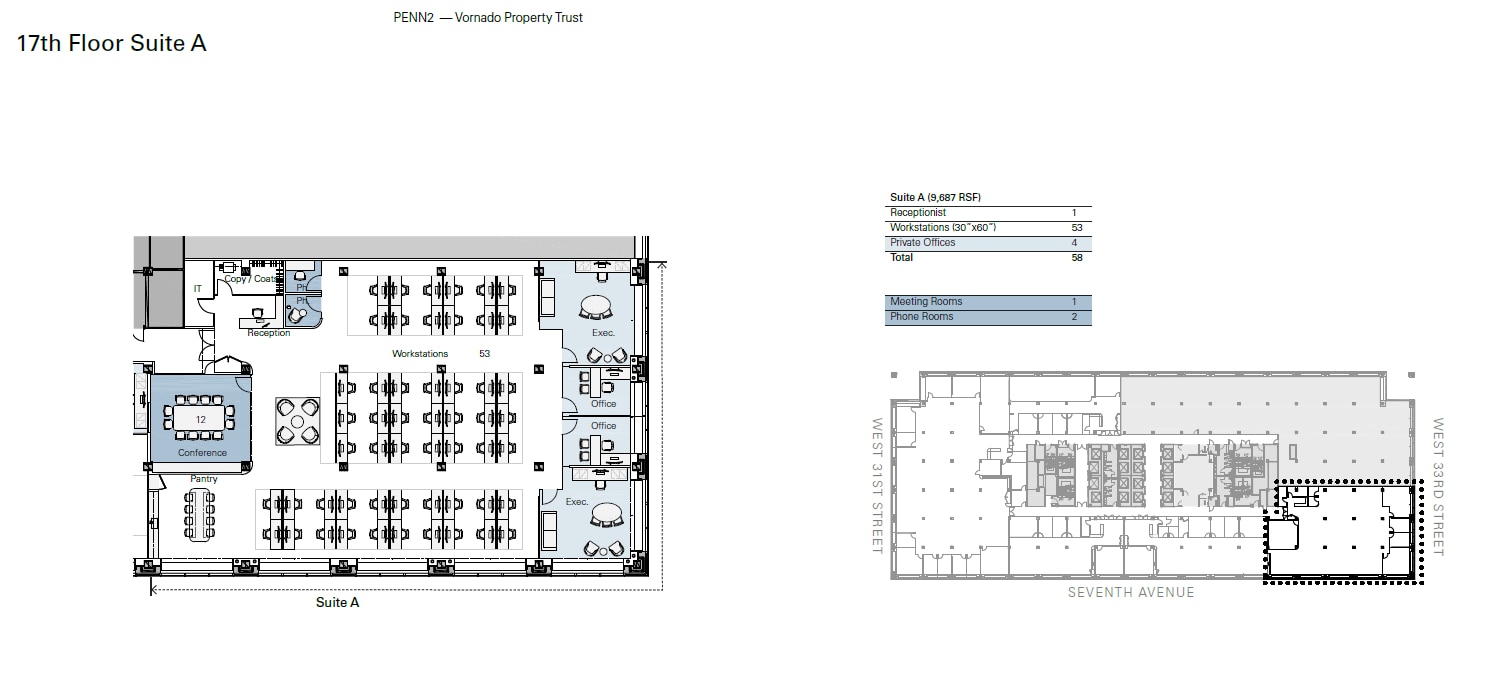 PENN 2, New York, NY à louer Plan d’étage– Image 1 sur 10