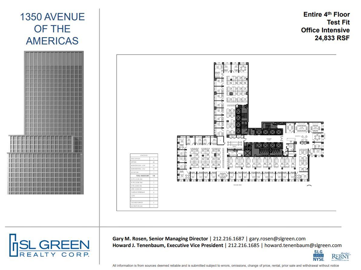 1350 Avenue of the Americas, New York, NY à louer Plan d’étage– Image 1 sur 2