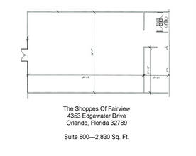 4353 Edgewater Dr, Orlando, FL à louer Plan d’étage– Image 1 sur 2