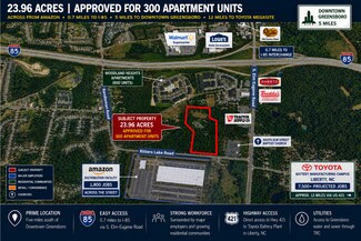 Plus de détails pour 23.96 Acre Multifamily Site – Terrain à vendre, Greensboro, NC
