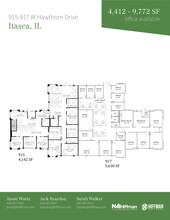 1091-1099 W Hawthorn Dr, Itasca, IL à louer Plan d’étage– Image 2 sur 2