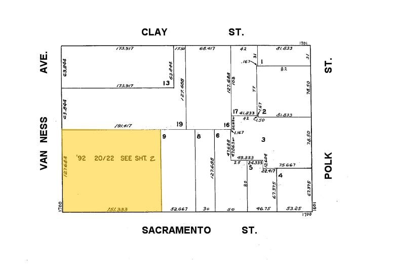 1776 Sacramento St, San Francisco, CA à vendre - Plan cadastral – Image 2 sur 9