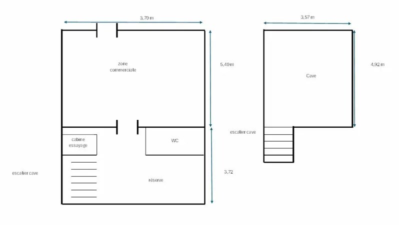 Local commercial dans Arcachon à louer - Plan d’étage – Image 2 sur 2