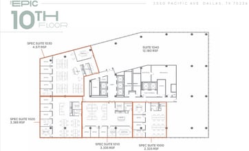 2550 Pacific Ave, Dallas, TX à louer Plan d’étage– Image 1 sur 1