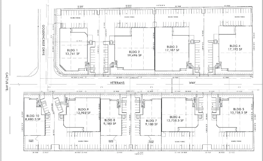 14460 Veterans Way, Moreno Valley, CA à louer - Plan de site – Image 2 sur 6