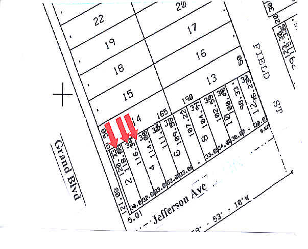 7201 E Jefferson Ave, Detroit, MI à louer - Plan cadastral – Image 2 sur 9