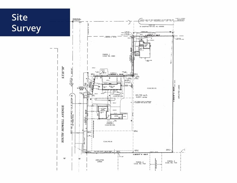 9530-9576 S Howell Ave, Oak Creek, WI à vendre - Plan cadastral – Image 3 sur 3