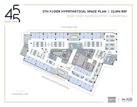 455 Massachusetts Ave NW, Washington, DC à louer Plan d’étage– Image 2 sur 2