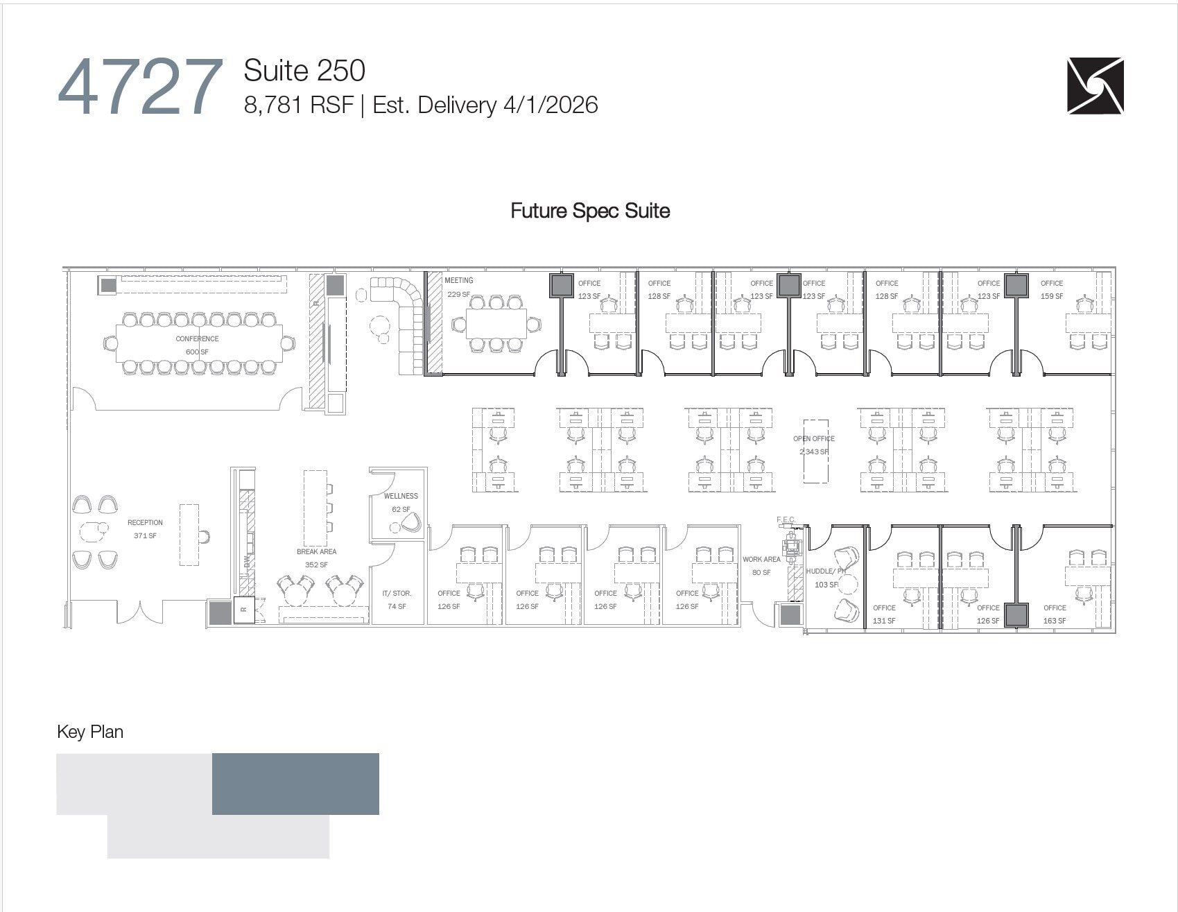 4747 Executive Dr, San Diego, CA à louer Plan d’étage– Image 1 sur 6