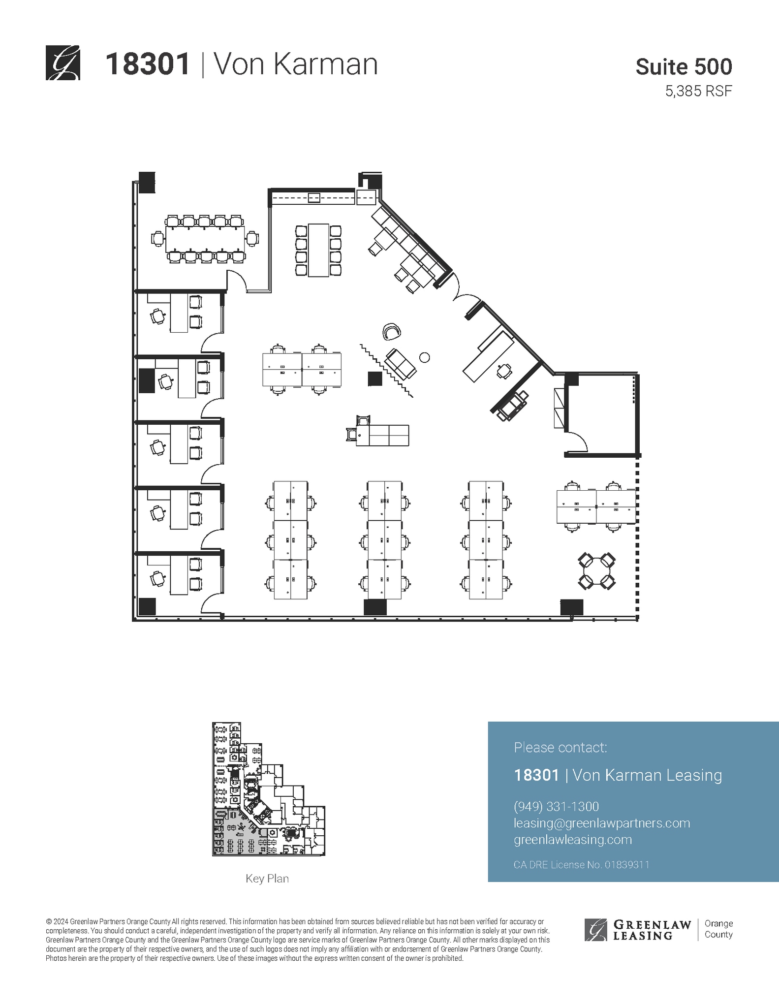 18301 Von Karman Ave, Irvine, CA à louer Plan d’étage– Image 1 sur 1