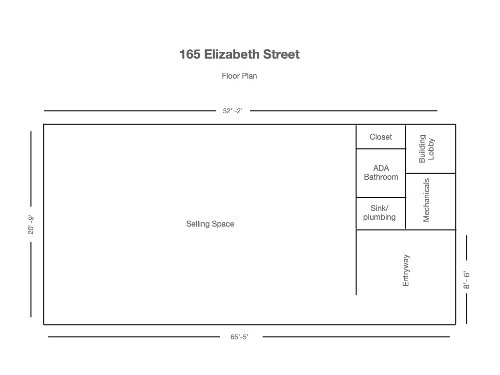 165 Elizabeth St, New York, NY à louer Plan d’étage– Image 1 sur 4