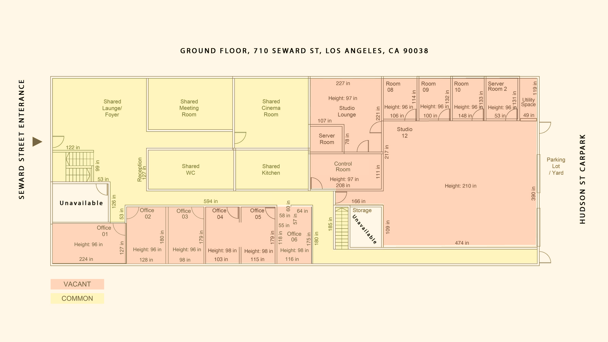 710 Seward St, Los Angeles, CA à louer Plan d’étage– Image 1 sur 28