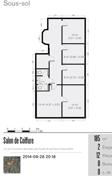Local commercial dans Saint-Maur-des-Fossés à louer - Plan d’étage – Image 2 sur 3