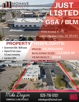 Plus de détails pour 1785 Kiowa Ave, Lake Havasu City, AZ - Bureau à vendre