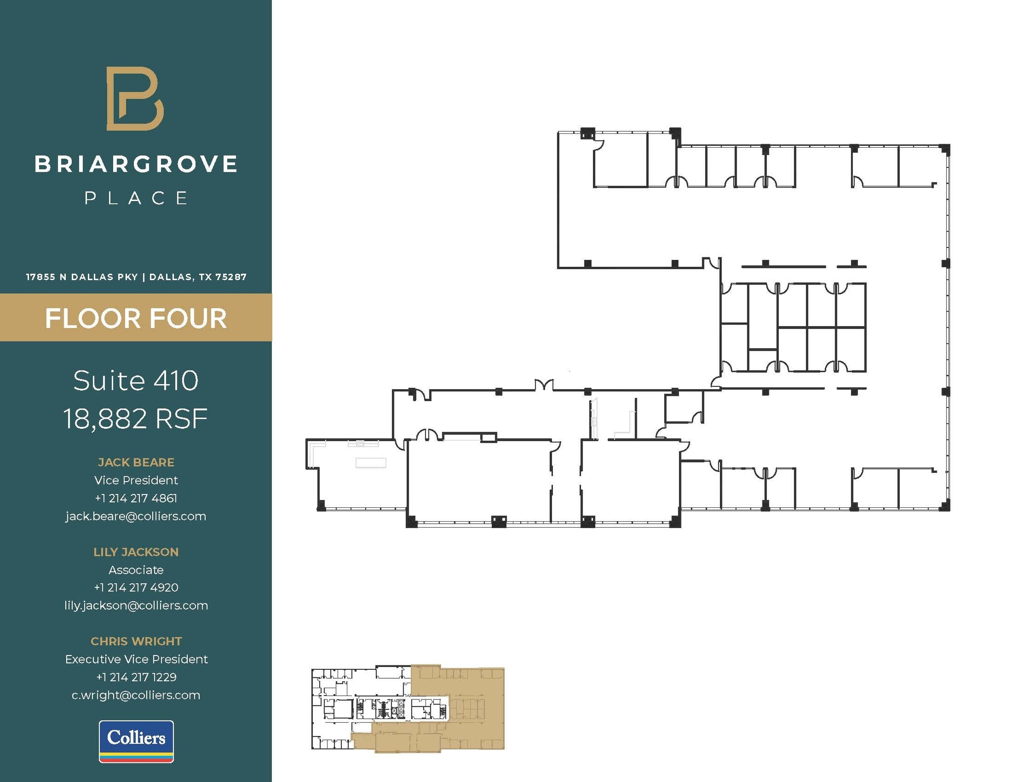 17855 N Dallas Pky, Dallas, TX à louer Plan d’étage– Image 1 sur 1