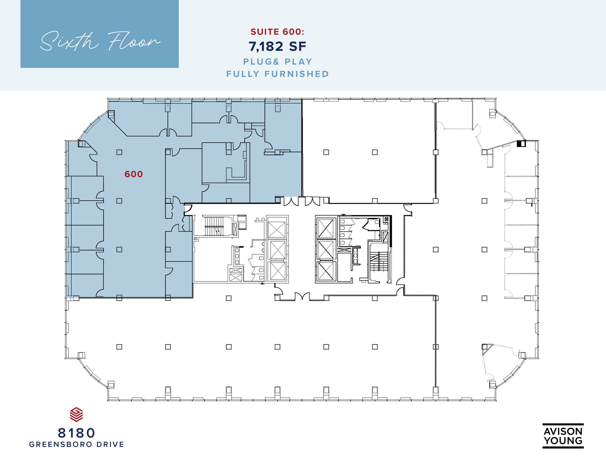 8180-8200 Greensboro Dr, McLean, VA à louer Plan d’étage– Image 1 sur 1