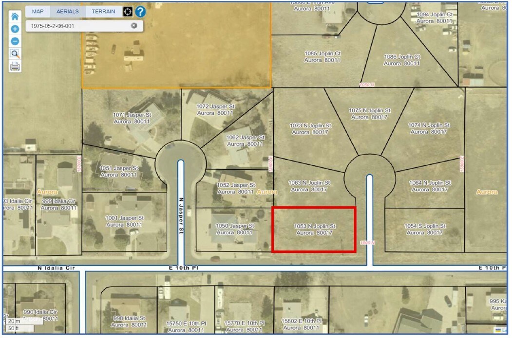 1053 Joplin St, Aurora, CO à vendre Plan cadastral– Image 1 sur 8
