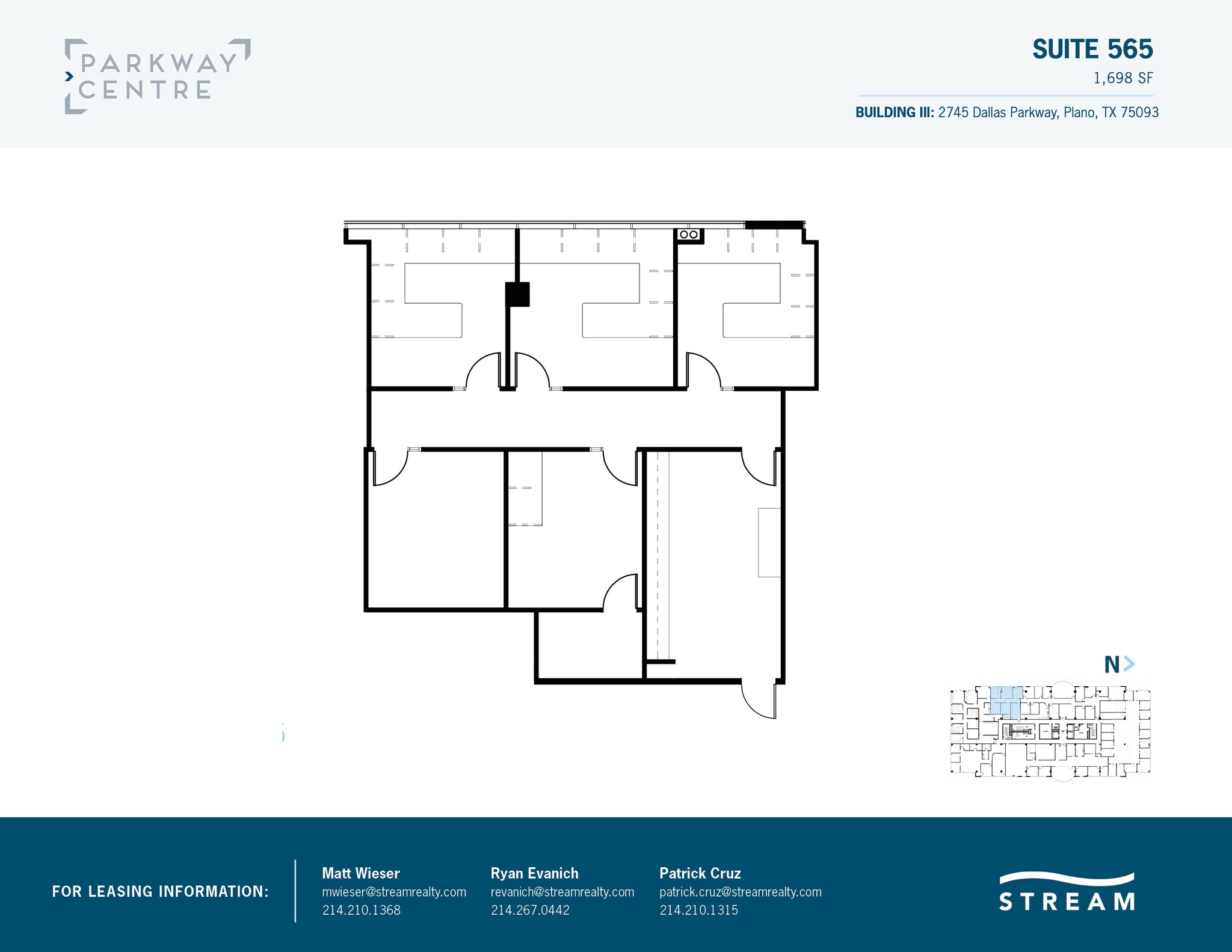2745 Dallas Pky, Plano, TX à louer Plan d’étage– Image 1 sur 1