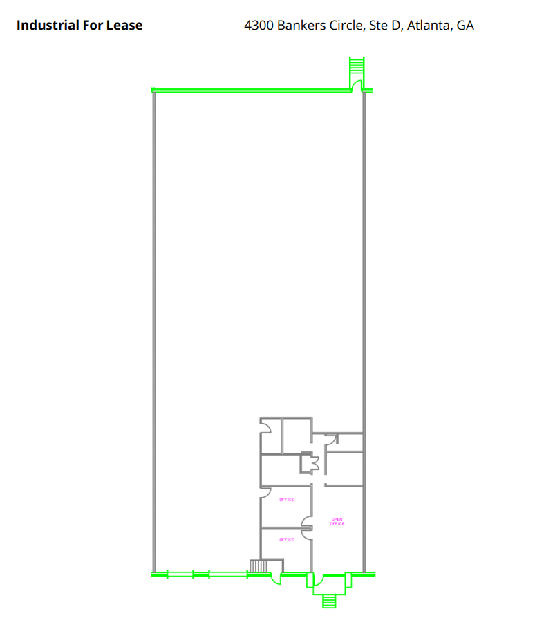 4300 Bankers Cir, Atlanta, GA à louer Plan d’étage– Image 1 sur 1