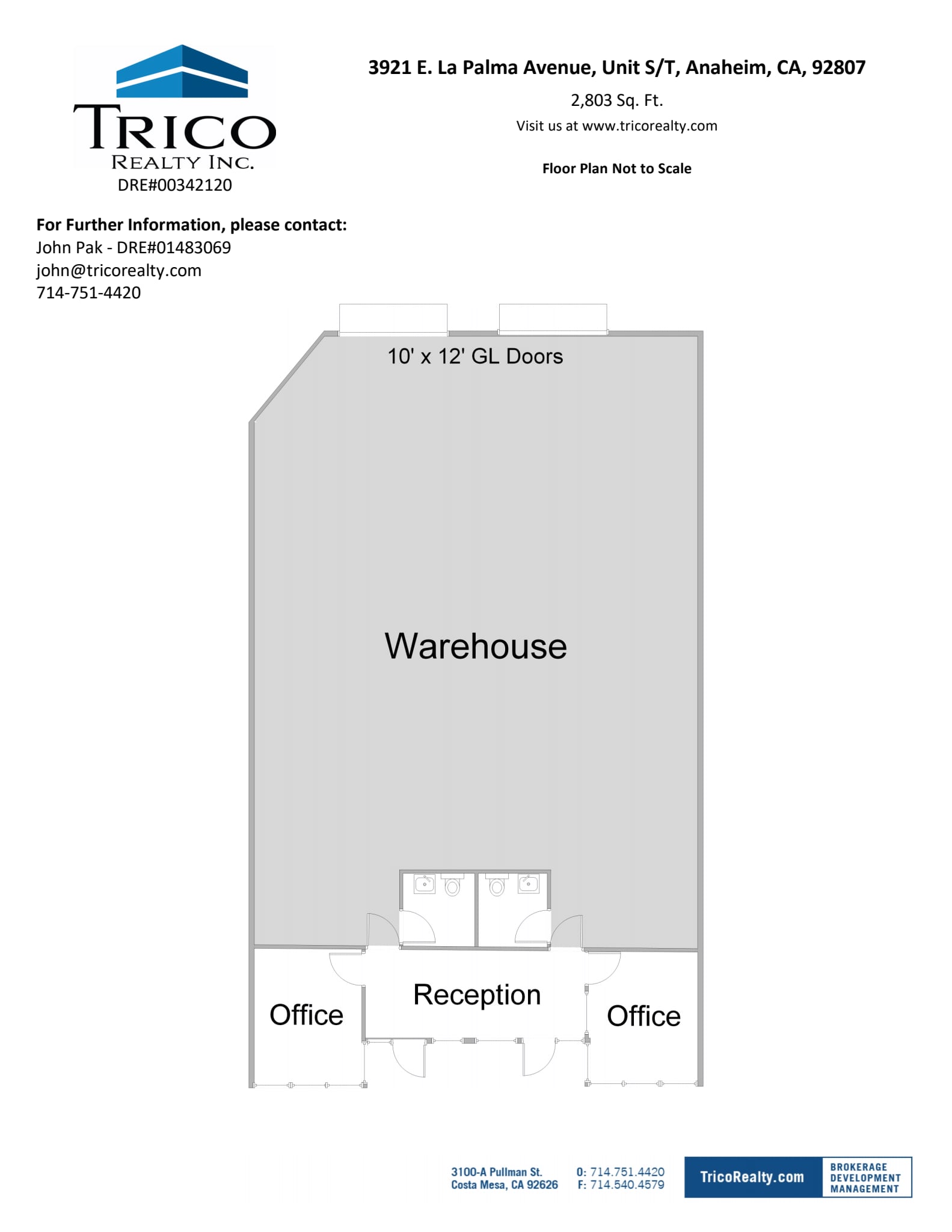 3911-3921 E La Palma Ave, Anaheim, CA à louer Plan d’étage– Image 1 sur 1