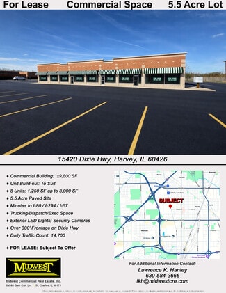 Plus de détails pour 15420 Dixie Hwy, Harvey, IL - Bureau à louer