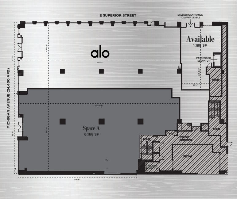 717 N Michigan Ave, Chicago, IL à louer Plan d’étage– Image 1 sur 1