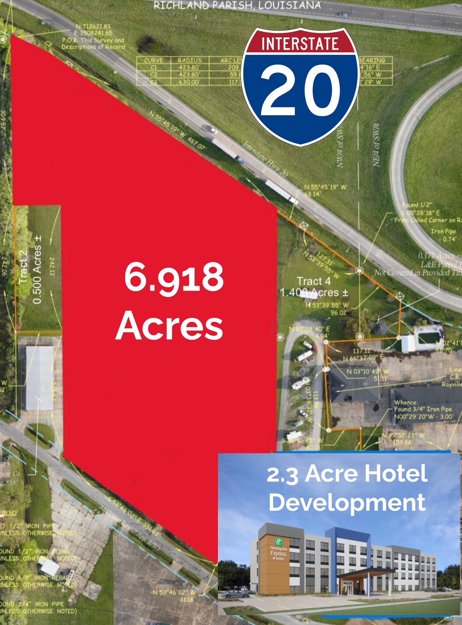 28 McGowen Ln, Rayville, LA à vendre Plan cadastral– Image 1 sur 2