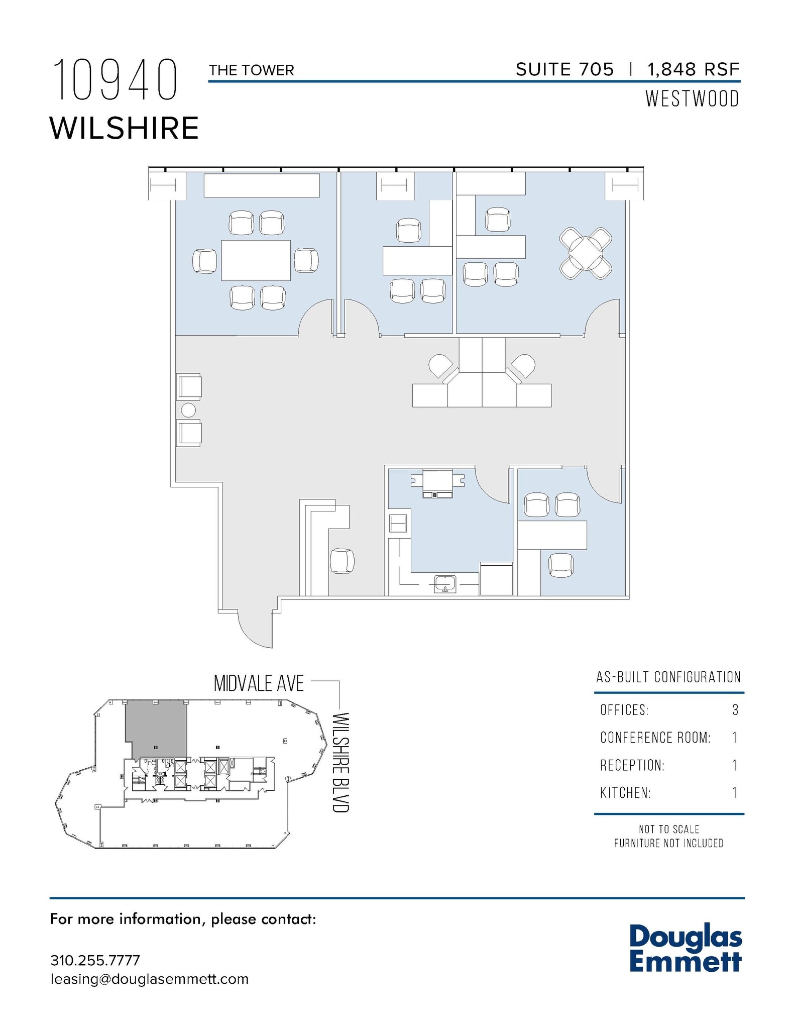 10940 Wilshire Blvd, Los Angeles, CA à louer Plan d’étage– Image 1 sur 1