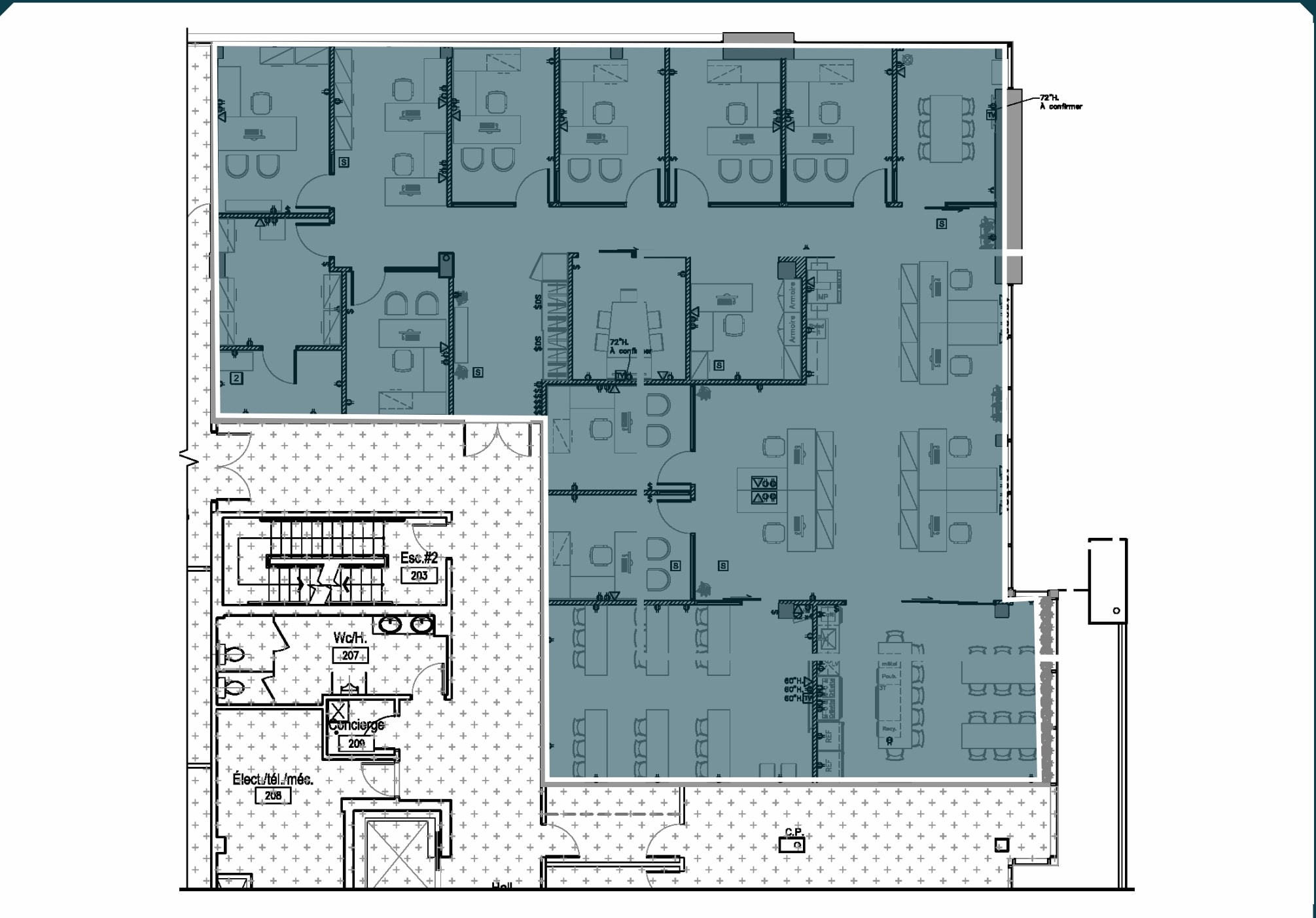 1950 Rue Maurice-Gauvin, Laval, QC à louer Plan d’étage– Image 1 sur 2