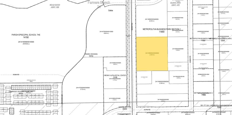 13720 Midway Rd, Farmers Branch, TX à louer - Plan cadastral – Image 3 sur 4