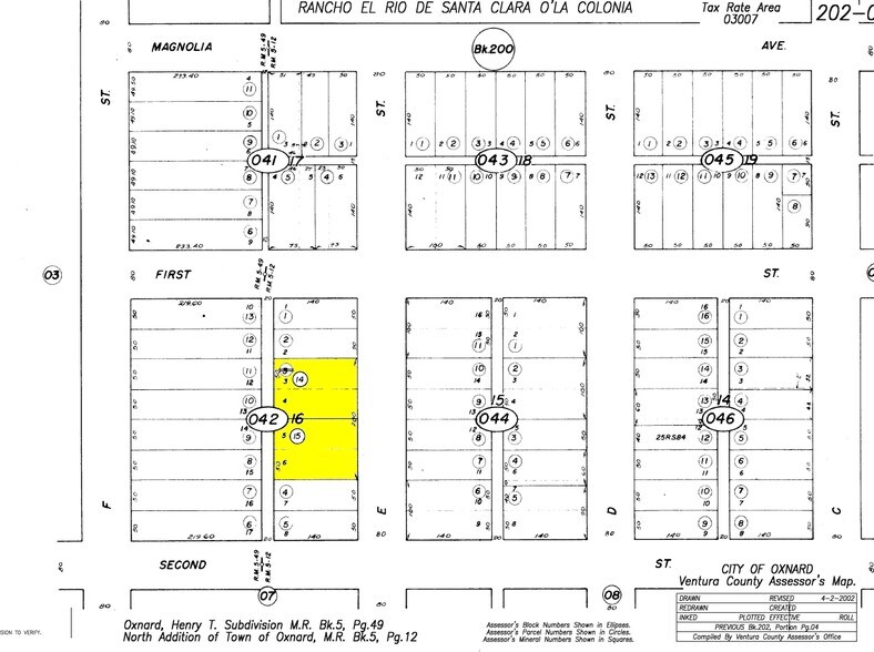 123-133 S E St, Oxnard, CA à vendre - Plan cadastral – Image 2 sur 4