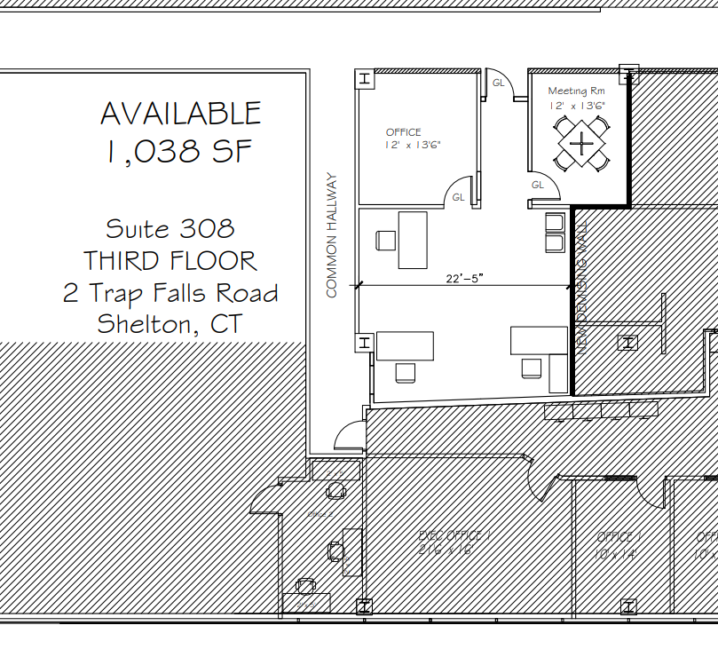 2 Trap Falls Rd, Shelton, CT à louer Plan d’étage– Image 1 sur 1