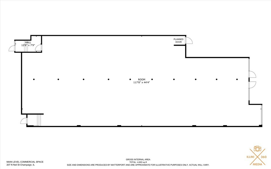 205-209 N Neil St, Champaign, IL à louer - Plan d’étage – Image 3 sur 4