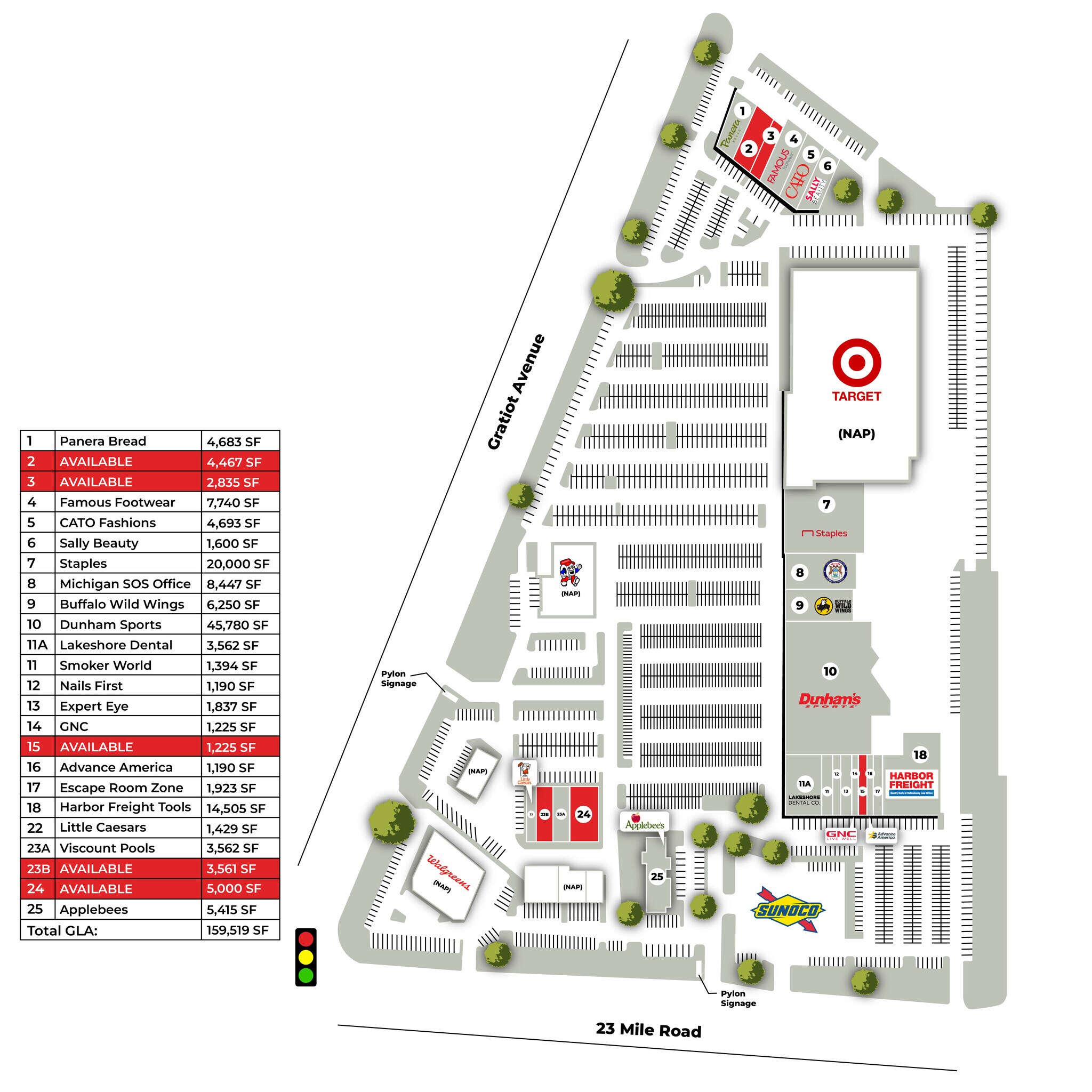 51328-51550 Gratiot Ave, Chesterfield, MI à louer Plan de site– Image 1 sur 1