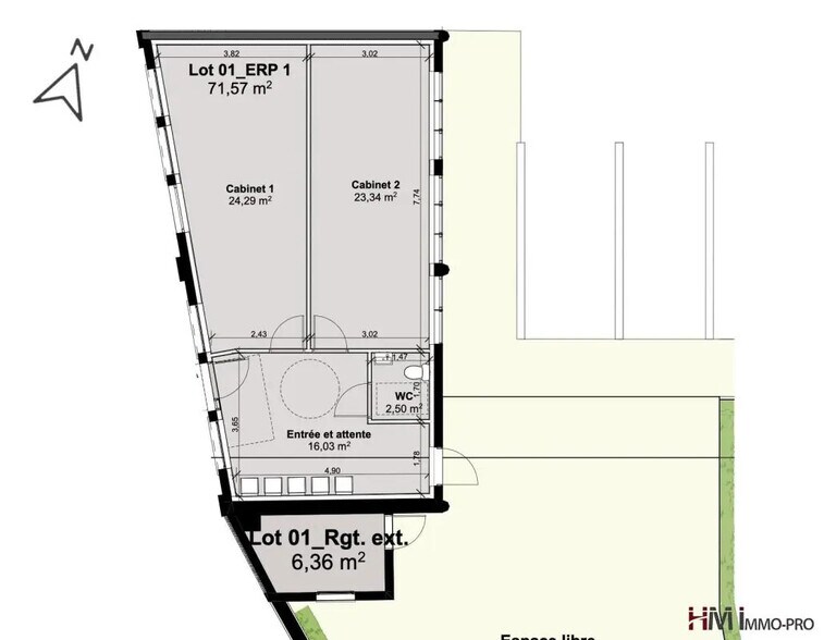 Bureau dans Saint-Romain-de-Colbosc à vendre - Plan d’étage – Image 2 sur 2