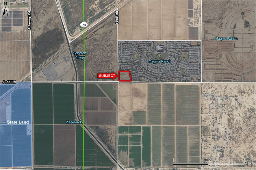 NE Judd Rd & Felix Rd, Florence, AZ à vendre - Aérien – Image 2 sur 3