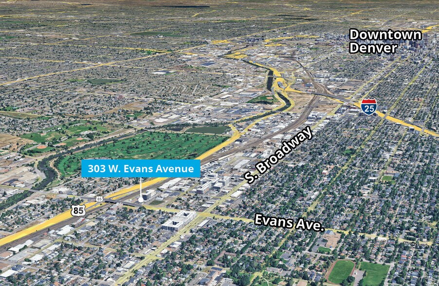 303 W Evans Ave, Denver, CO à louer - Aérien – Image 3 sur 3
