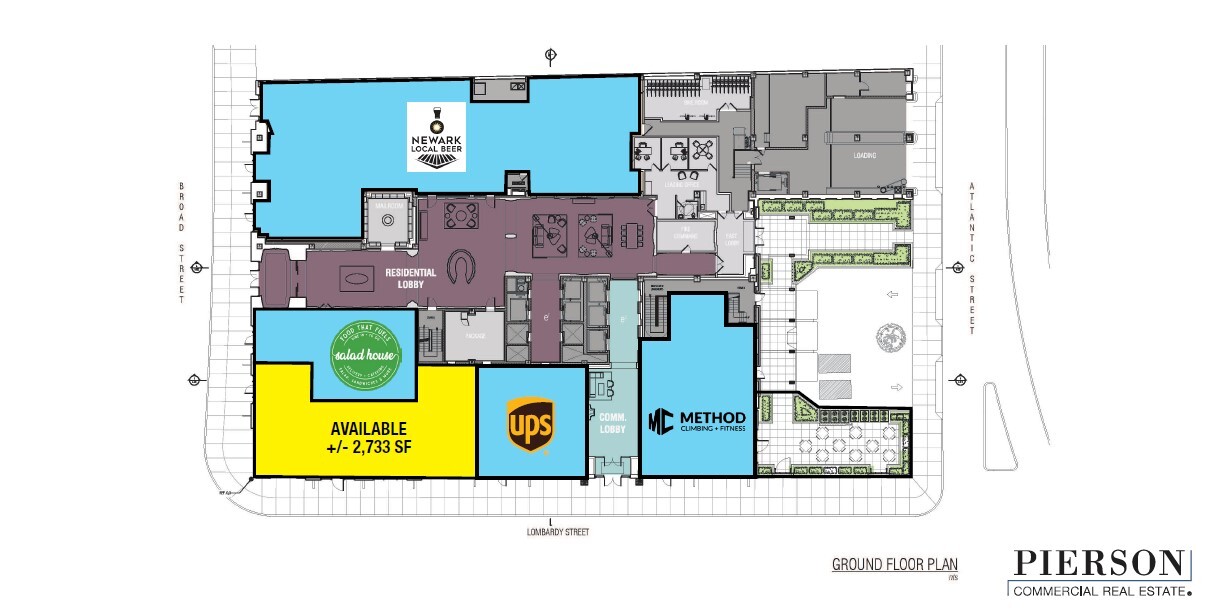 540 Broad St, Newark, NJ à louer Plan d’étage– Image 1 sur 1