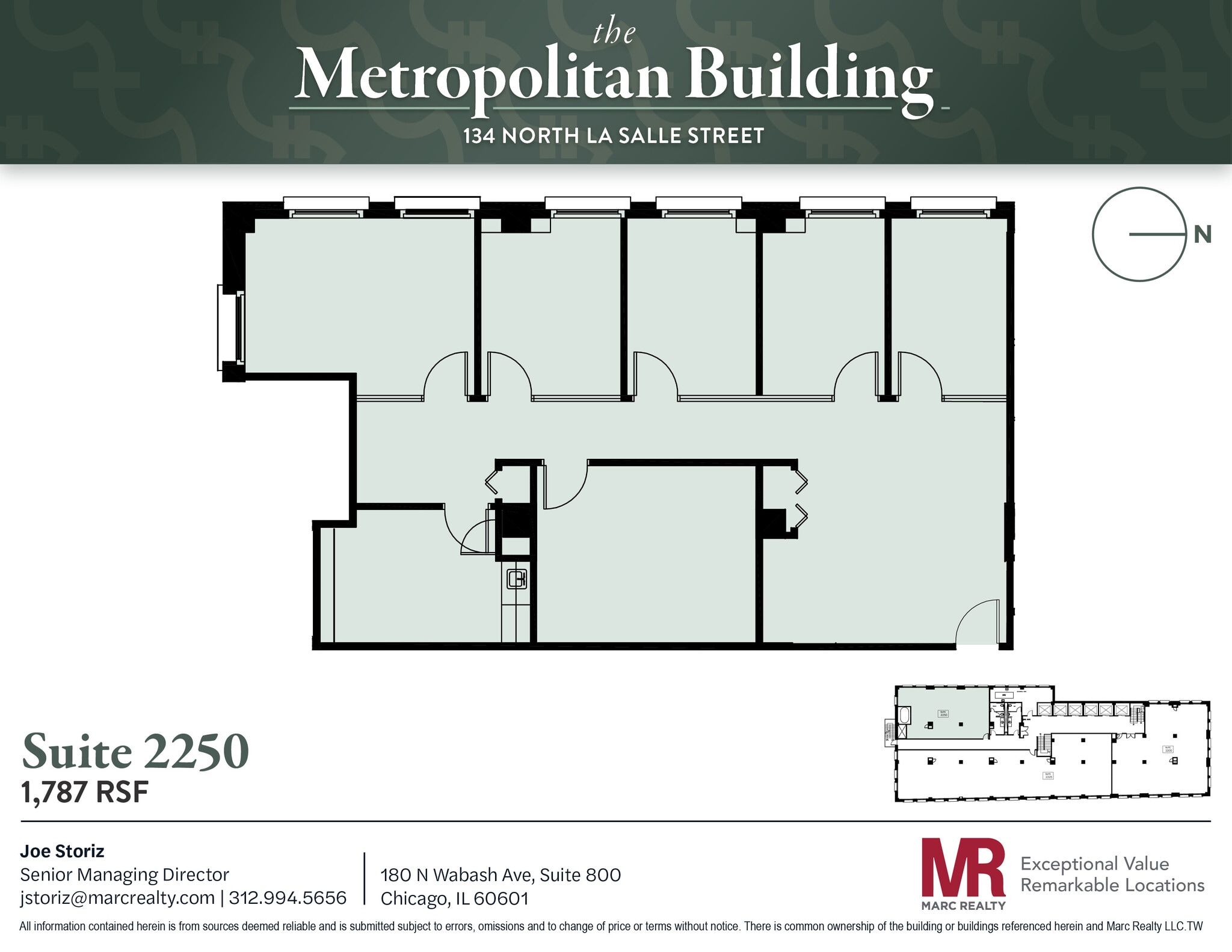 134 N LaSalle St, Chicago, IL à louer Plan d’étage– Image 1 sur 6