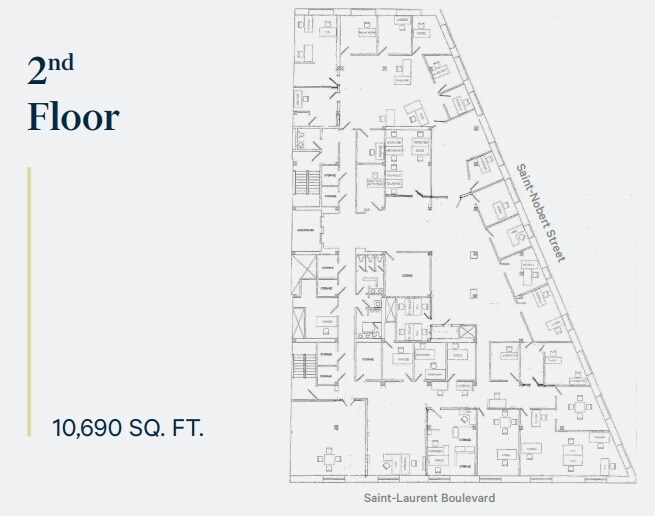 2095-2101 Boul Saint-Laurent, Montréal, QC à louer Plan d’étage– Image 1 sur 1