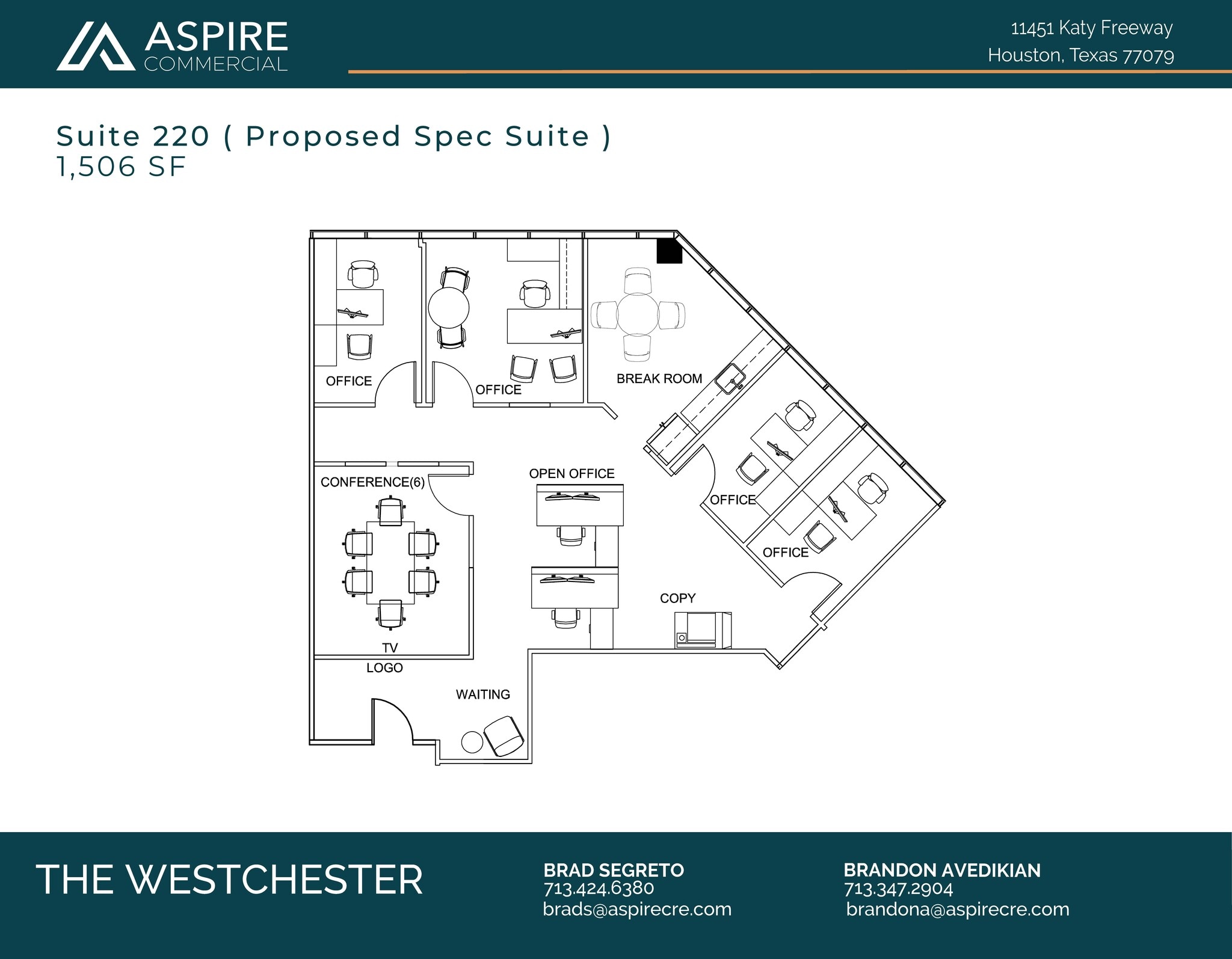 11451 Katy Fwy, Houston, TX à louer Plan d’étage– Image 1 sur 1