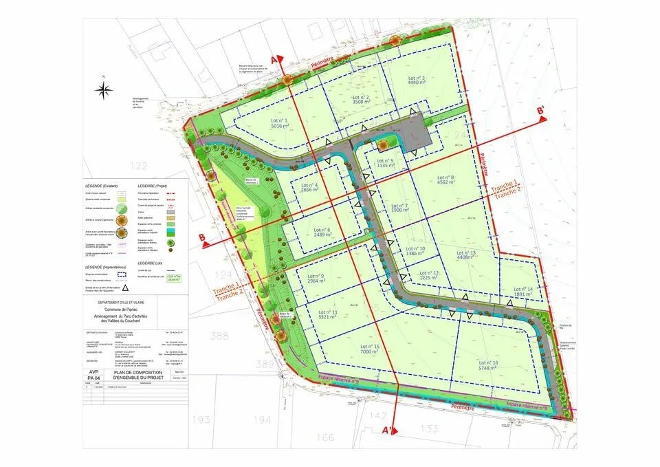 Terrain dans Pipriac à vendre Plan de site– Image 1 sur 2
