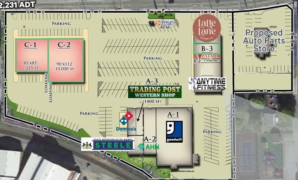 1200-1250 Pittsburgh St, Cheswick, PA à louer - Plan de site – Image 3 sur 3