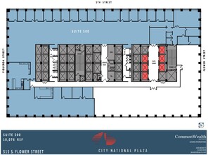 515 S Flower St, Los Angeles, CA à louer Plan d’étage– Image 1 sur 1