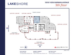 18101 Von Karman Ave, Irvine, CA à louer Plan d’étage– Image 1 sur 1
